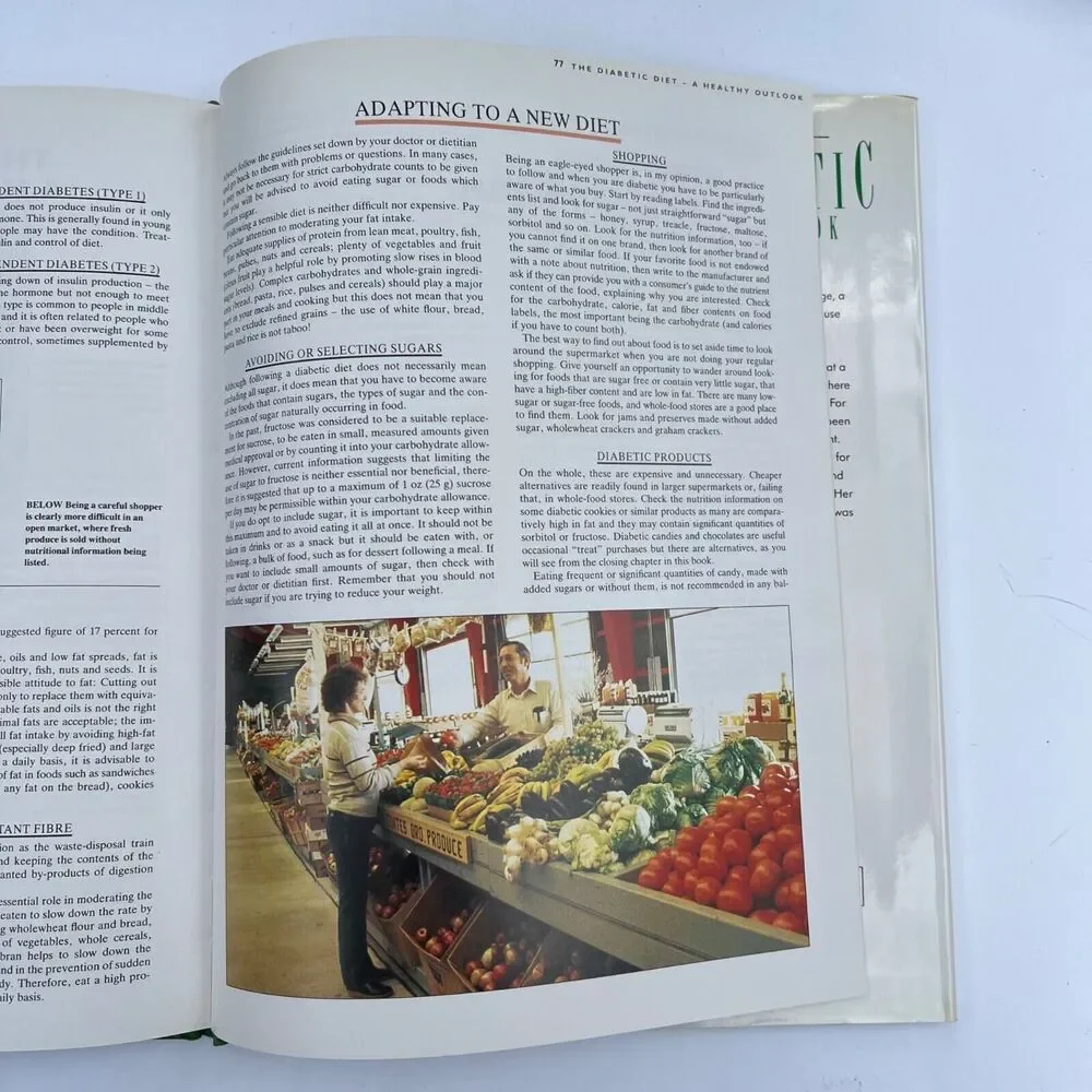 Vintage 1992 Cookbook The Diabetic Cookbook Hardcover with Dust Jacket